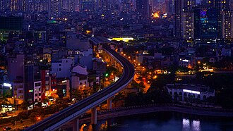 城市高架道路夜景